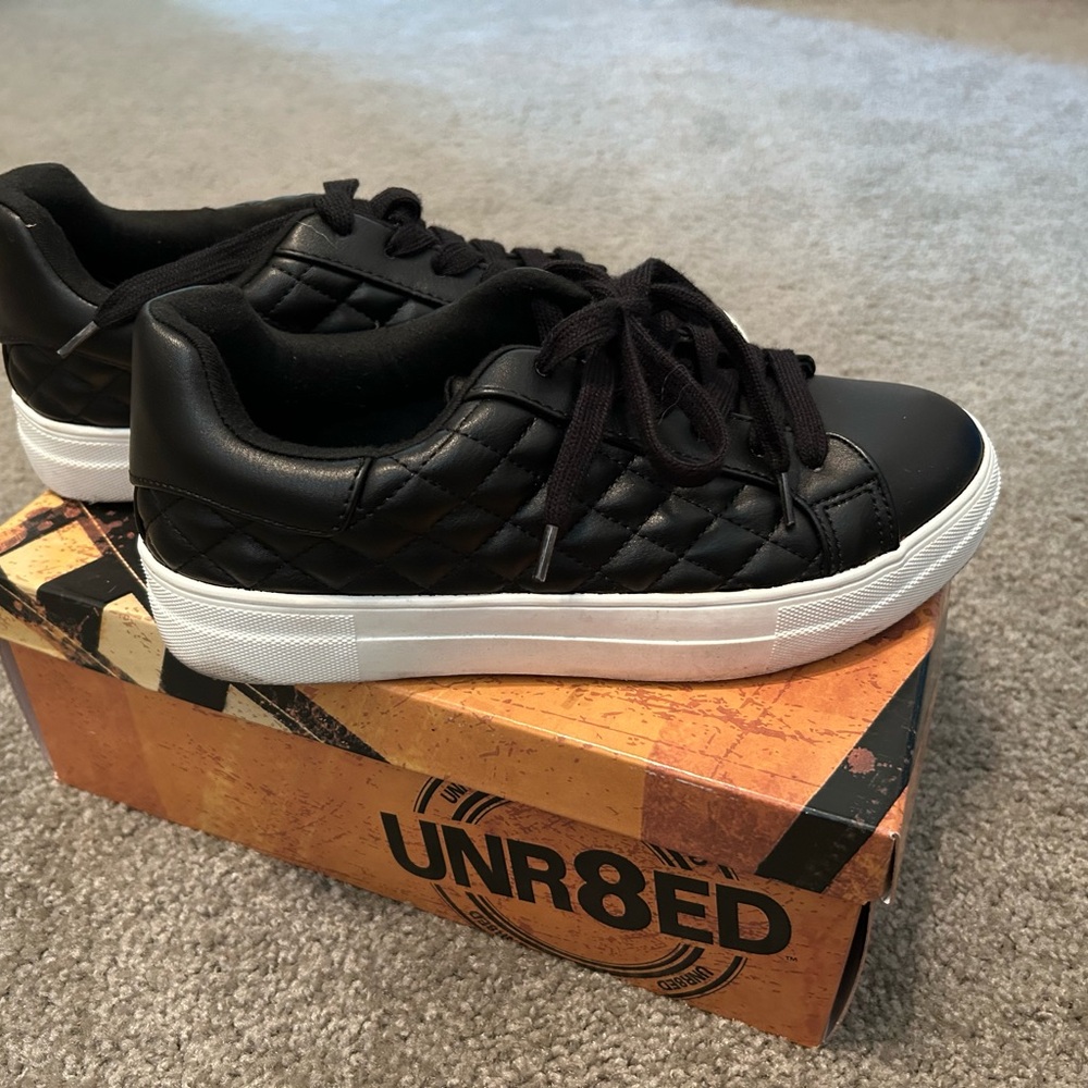 UNR8ED Black Quilted Sneakers - Picture 5 of 10